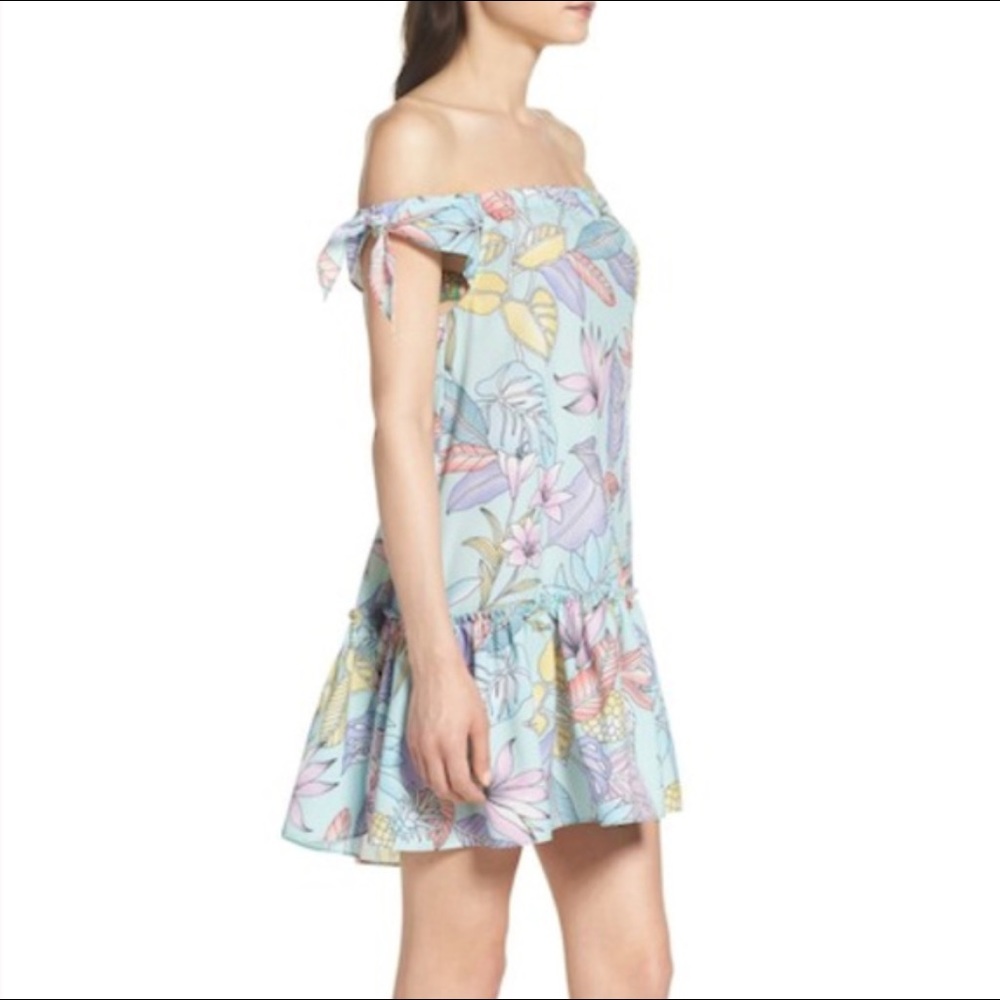 A by Amanda Uprichard off-shoulder ruffle dress
